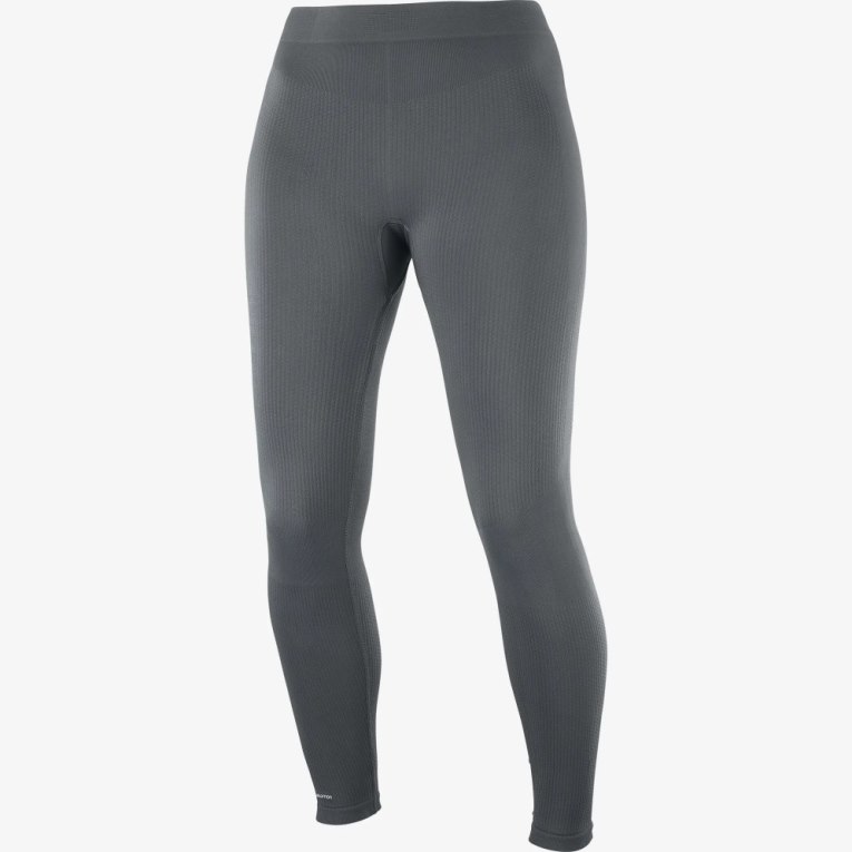 Mallas Para Correr Salomon Essential Seamless Mujer Grises Oscuro | MX XIDU417